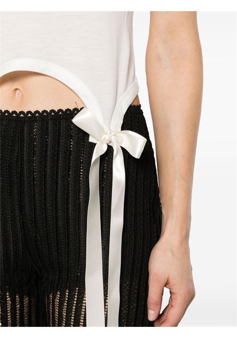 White bow-detail T-shirt Simone Rocha - women SIMONE ROCHA | 52230571IVRY